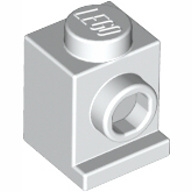 Lego kostka (kostička) 1x1 držák světel, bílá (407001)
